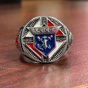 Stainless 316L Knights of columbus ring size 12
